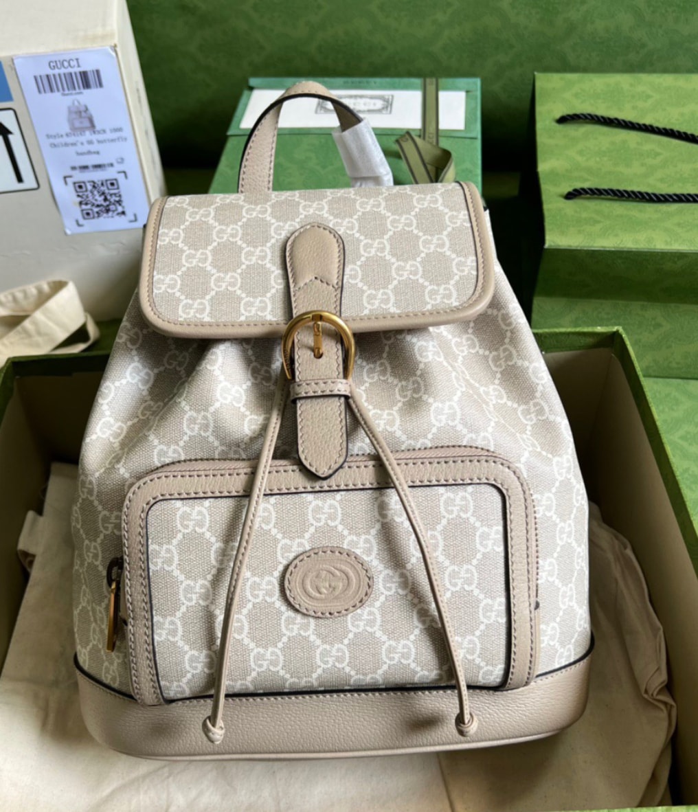 Gucci GG Supreme Mini Drawstring Backpack — vista principal