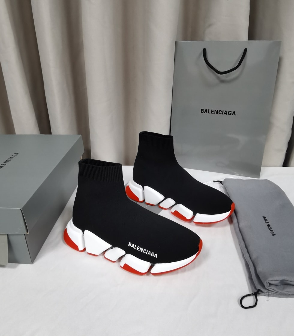 Balenciaga Speed 2.0 Black Red Sole — vista principal