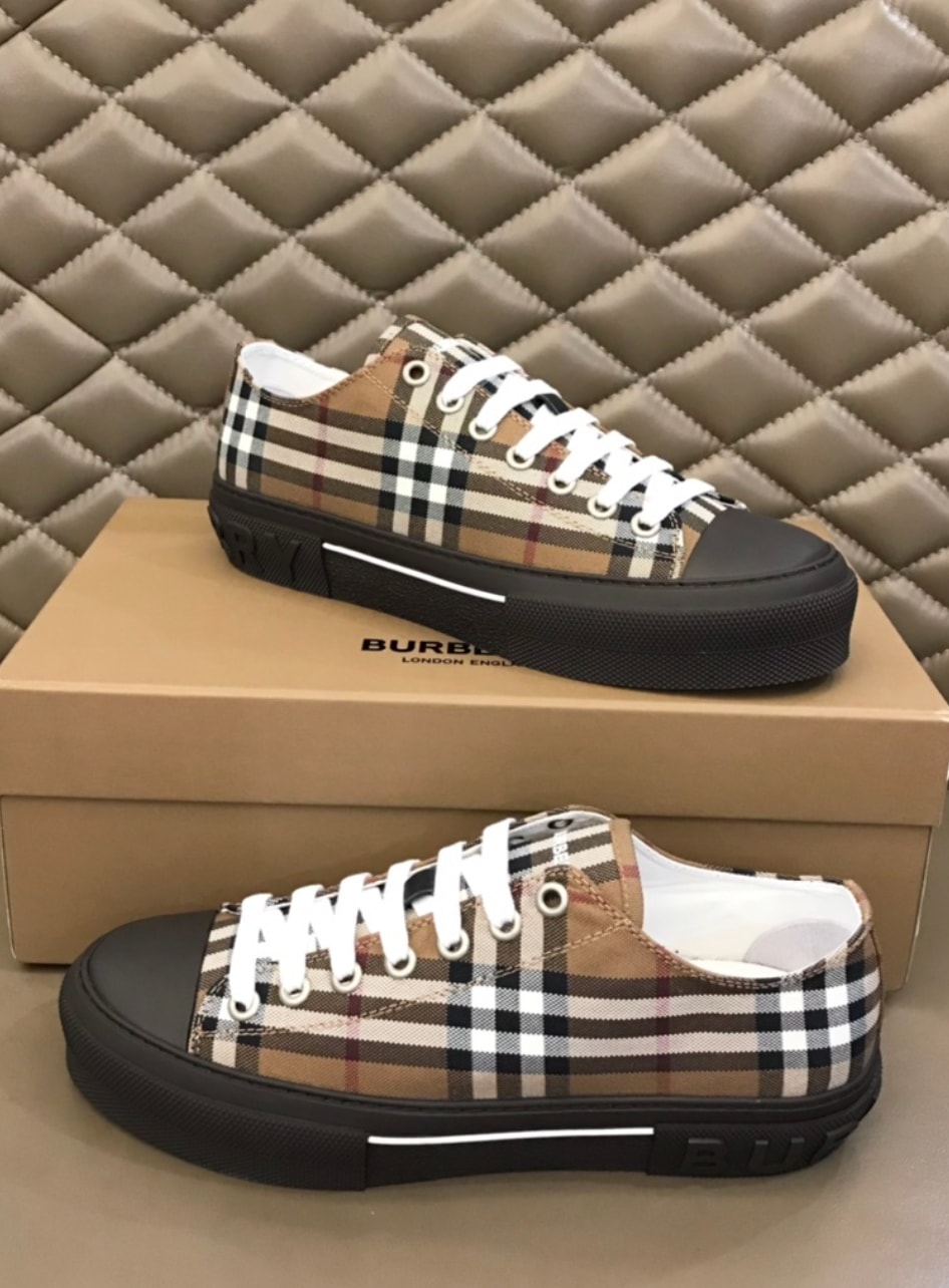 Burberry Check Platform Sneakers Black — vista principal
