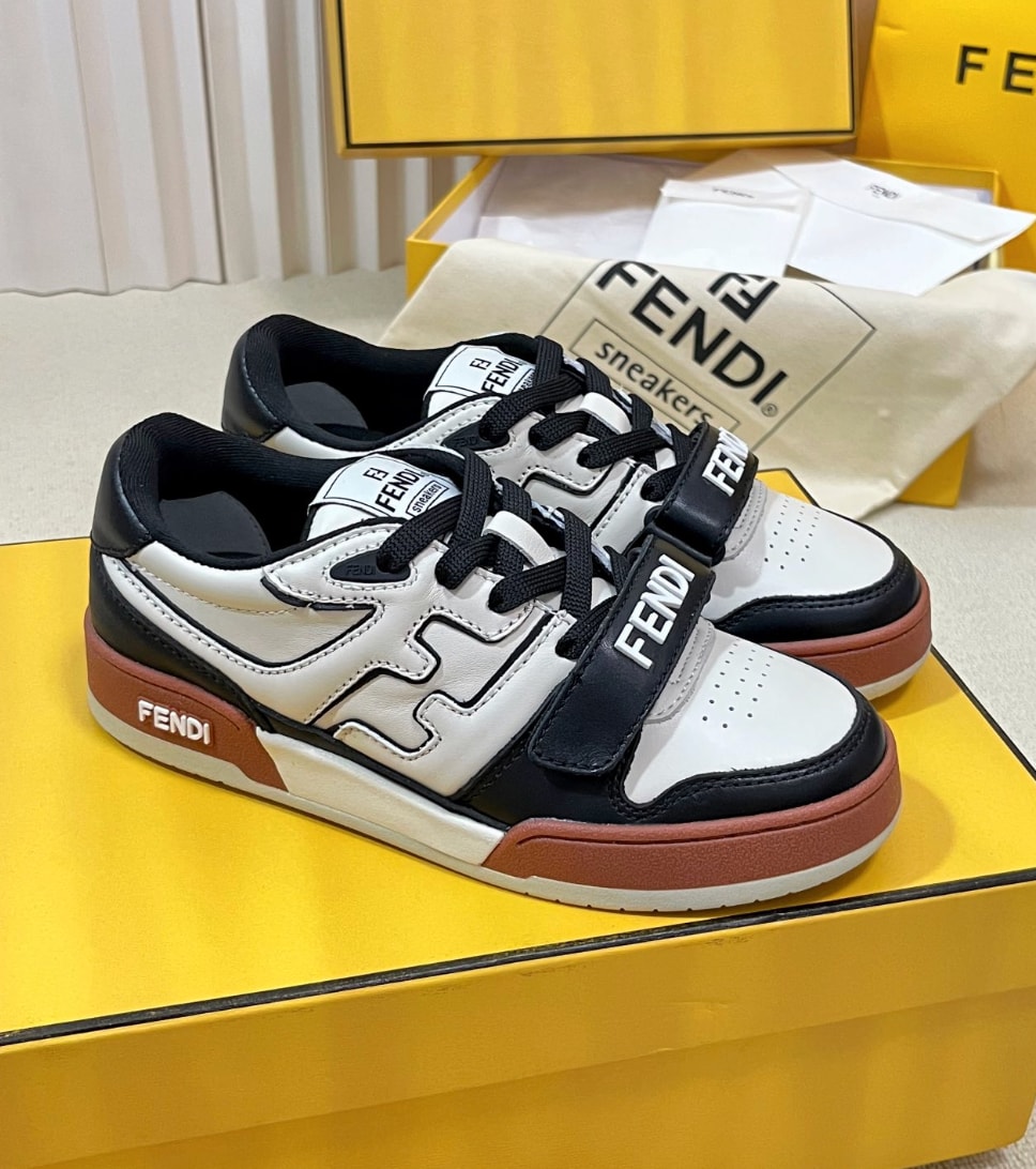 Fendi Match Low-Top White Black — vista principal