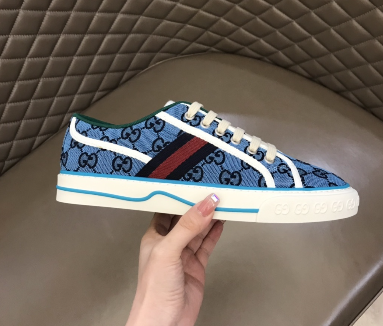 Gucci Tennis 1977 GG Canvas Light Blue — vista principal