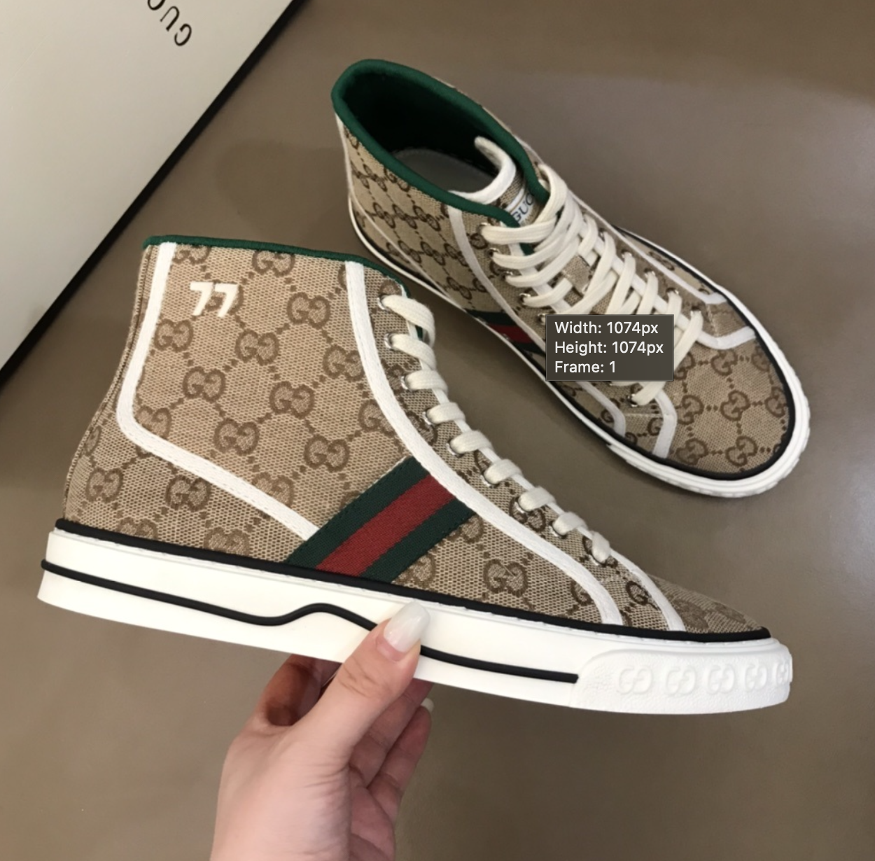 Gucci Tennis 1977 High GG Canvas — vista principal