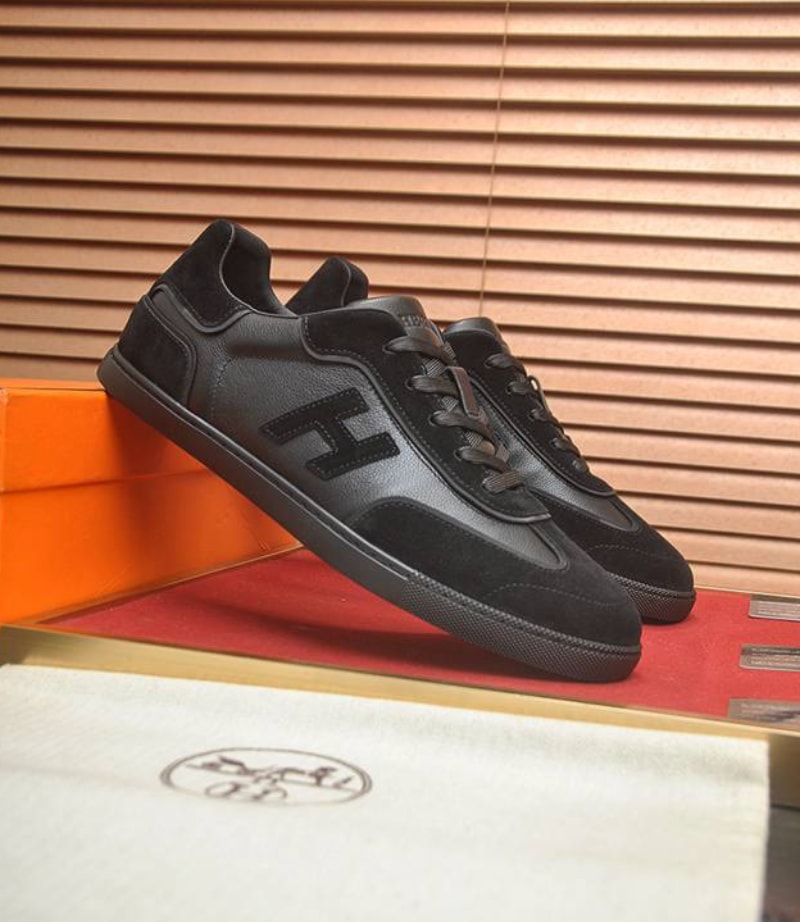 Hermès H Applique Low-Top Black — vista principal