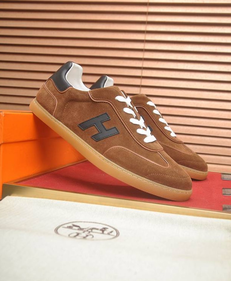 Hermès H Applique Low-Top Brown — vista principal