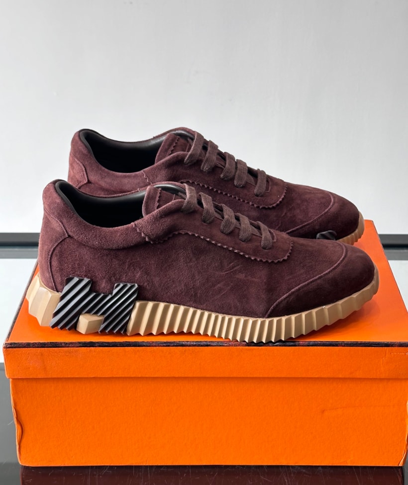 Hermès Wave-Sole Low-Top Burgundy — vista principal