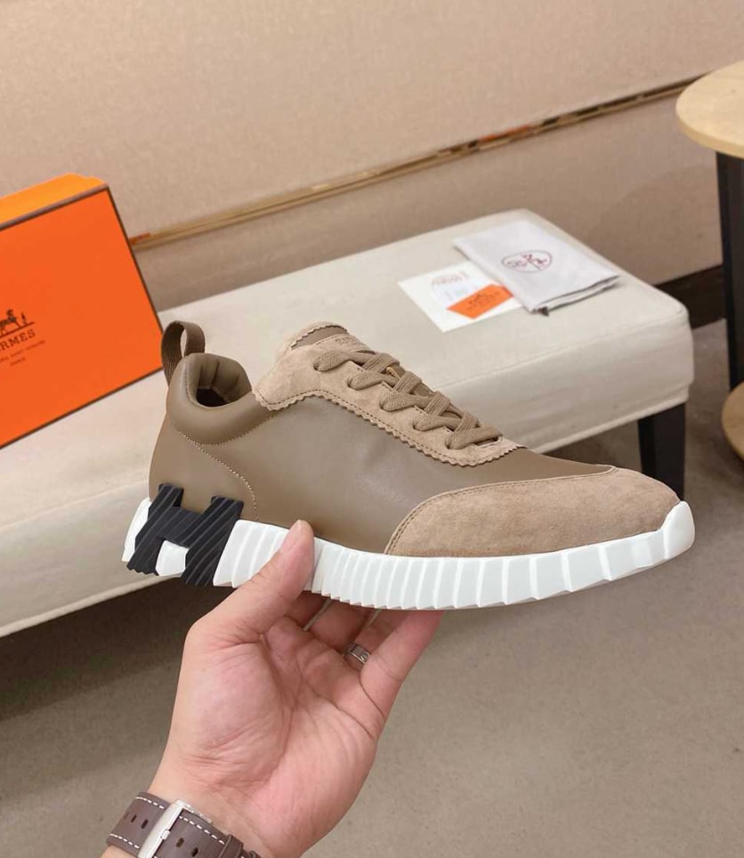 Hermès Wave-Sole Low-Top Taupe — vista principal