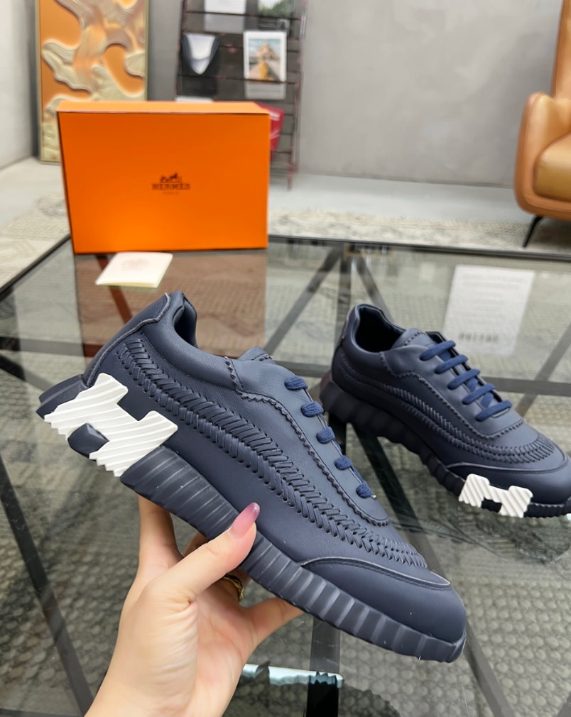 Hermès Whipstitch H Runner Navy — vista principal