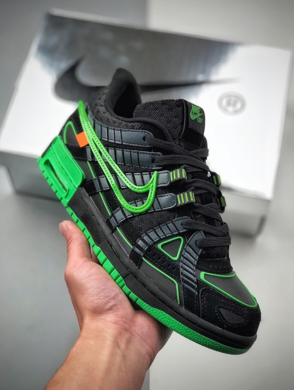 Nike Rubber Dunk Off-White Green Strike — vista principal
