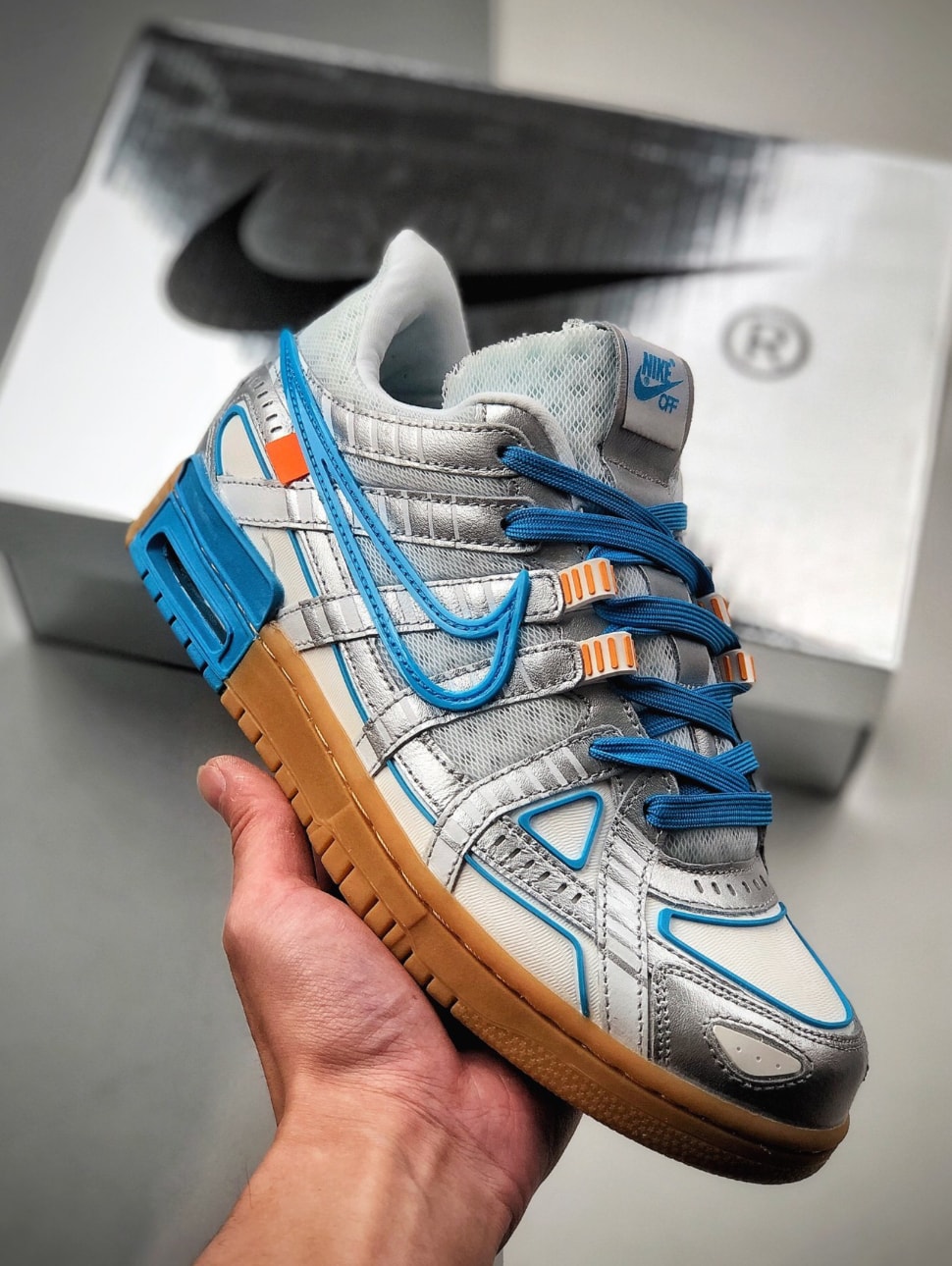 Nike Rubber Dunk Off-White University Blue — vista principal