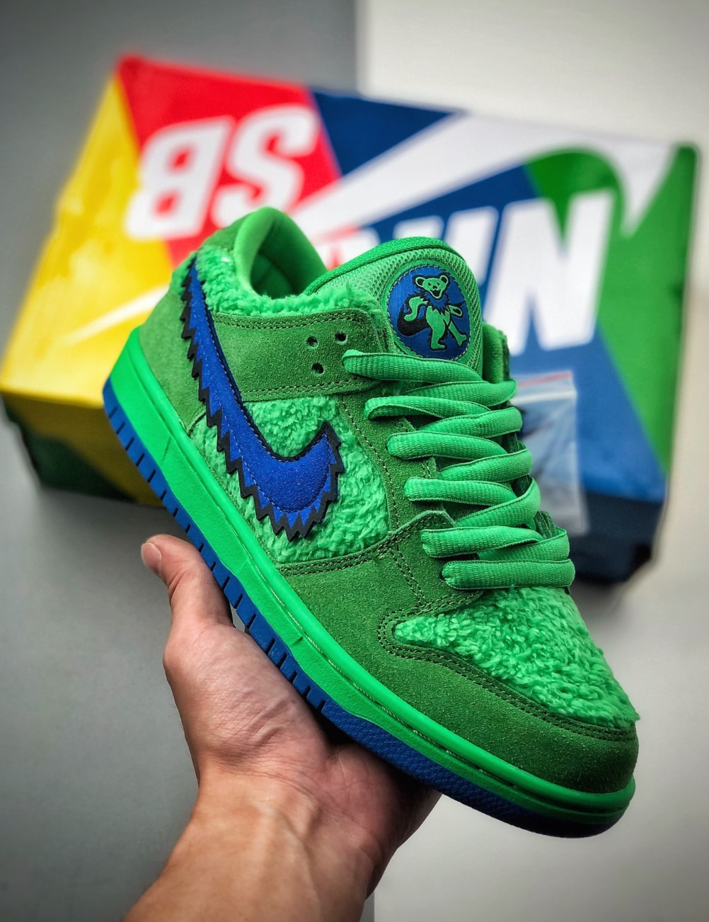 Nike SB Dunk Low Grateful Dead Green Bear — vista principal