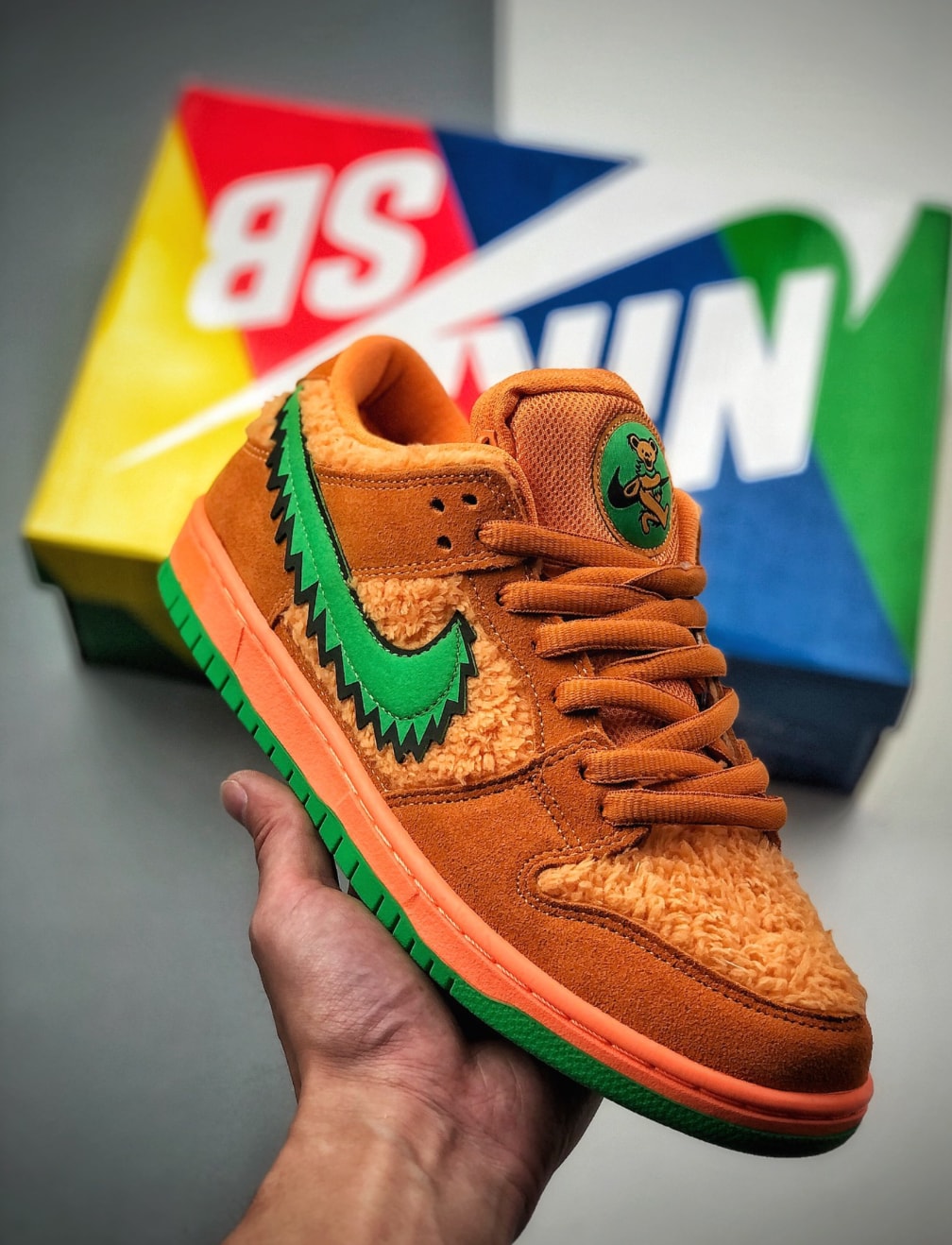 Nike SB Dunk Low Grateful Dead Orange Bear — vista principal