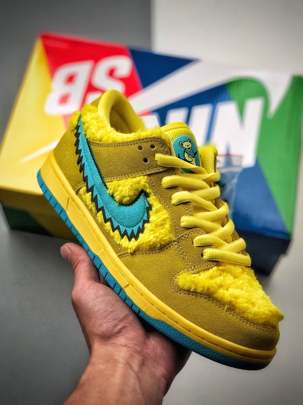 Nike SB Dunk Low Yellow Teal — vista principal