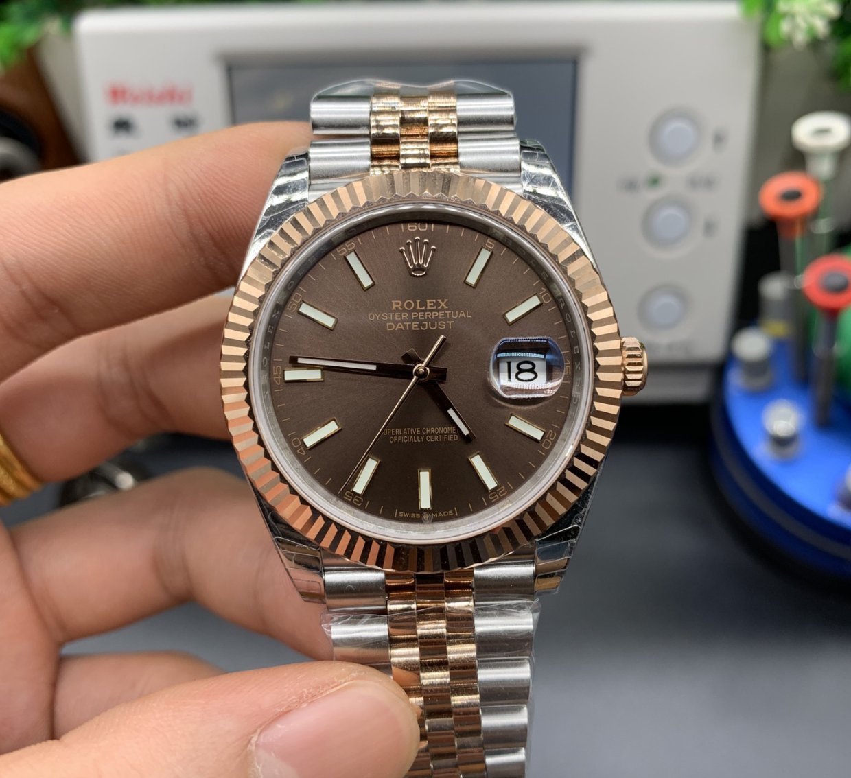 Rolex Datejust 41 Chocolate Two-Tone Everose — vista principal