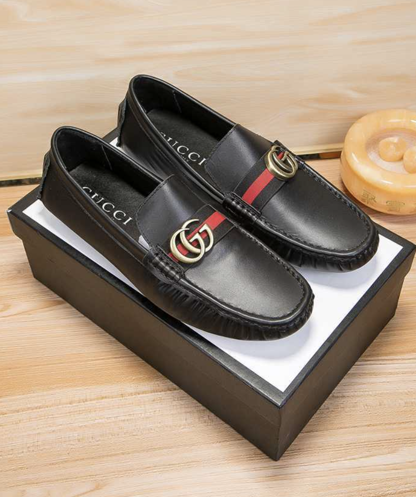 Gucci Driver Web GG Loafer Black — vista principal