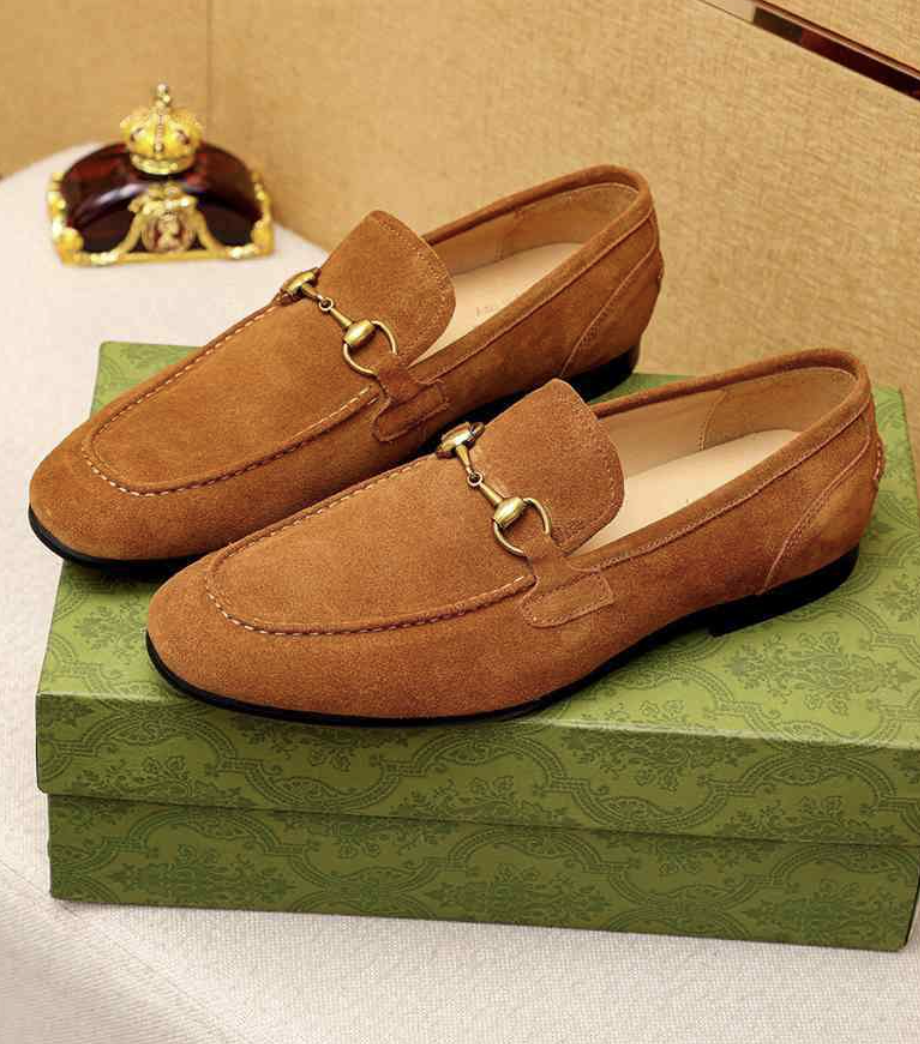 Gucci Horsebit Loafer Tan Suede — vista principal
